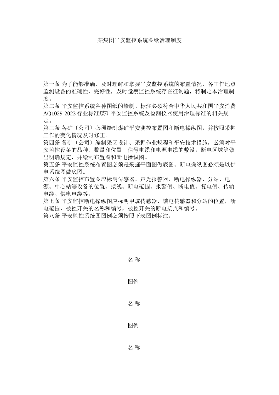 2023年某集团安全监控系统图纸管理制度.docx_第1页