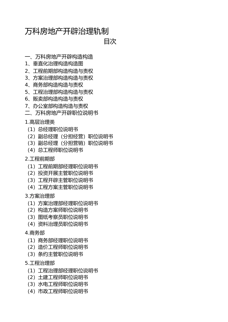 2023年万科房地产集团公司全套管理制度及流程.docx_第1页