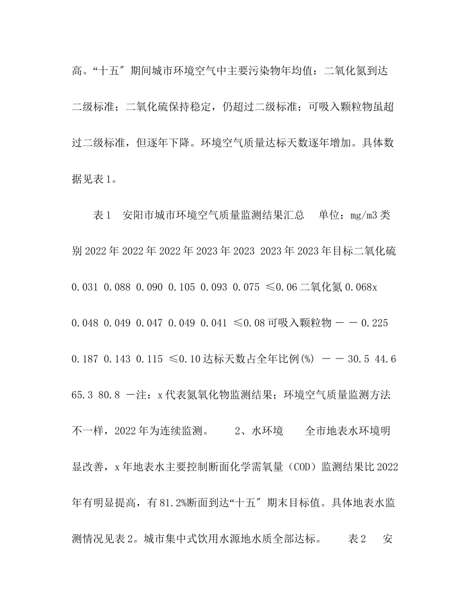 2023年市环境保护发展规划.docx_第2页