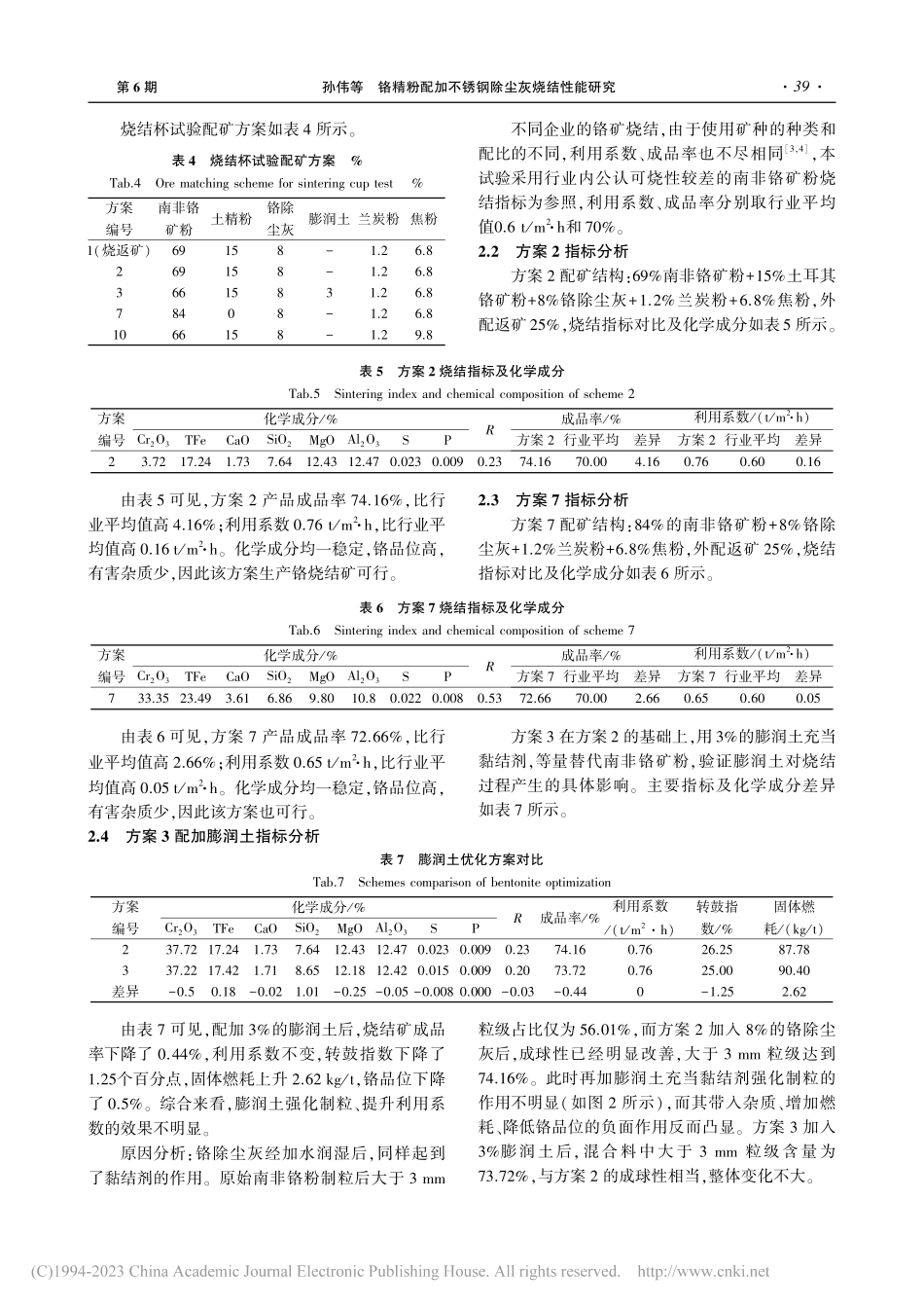 铬精粉配加不锈钢除尘灰烧结性能研究_孙伟.pdf_第3页