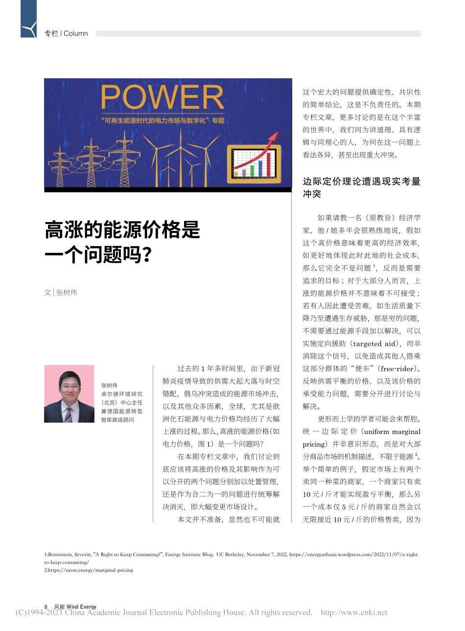 高涨的能源价格是一个问题吗？_张树伟.pdf_第1页