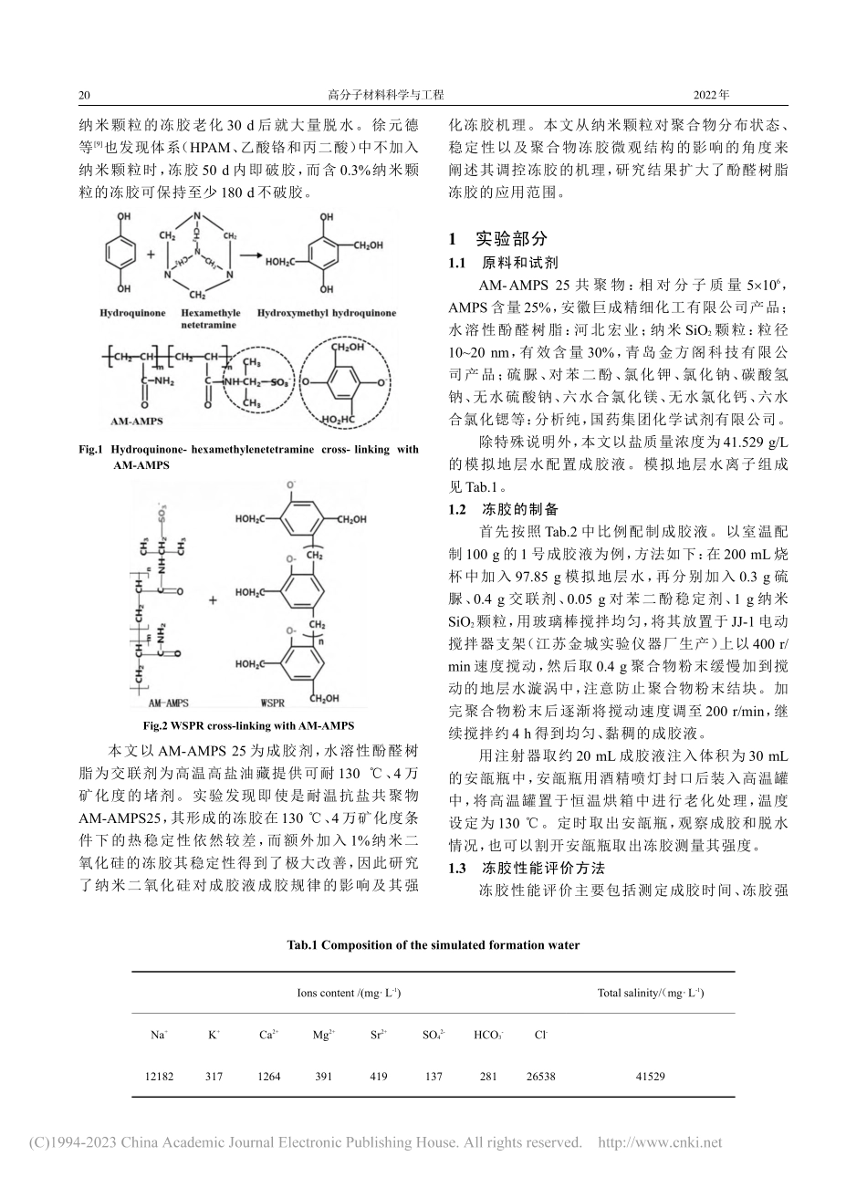 高温高盐条件下纳米颗粒强化酚醛冻胶_王文慧.pdf_第2页