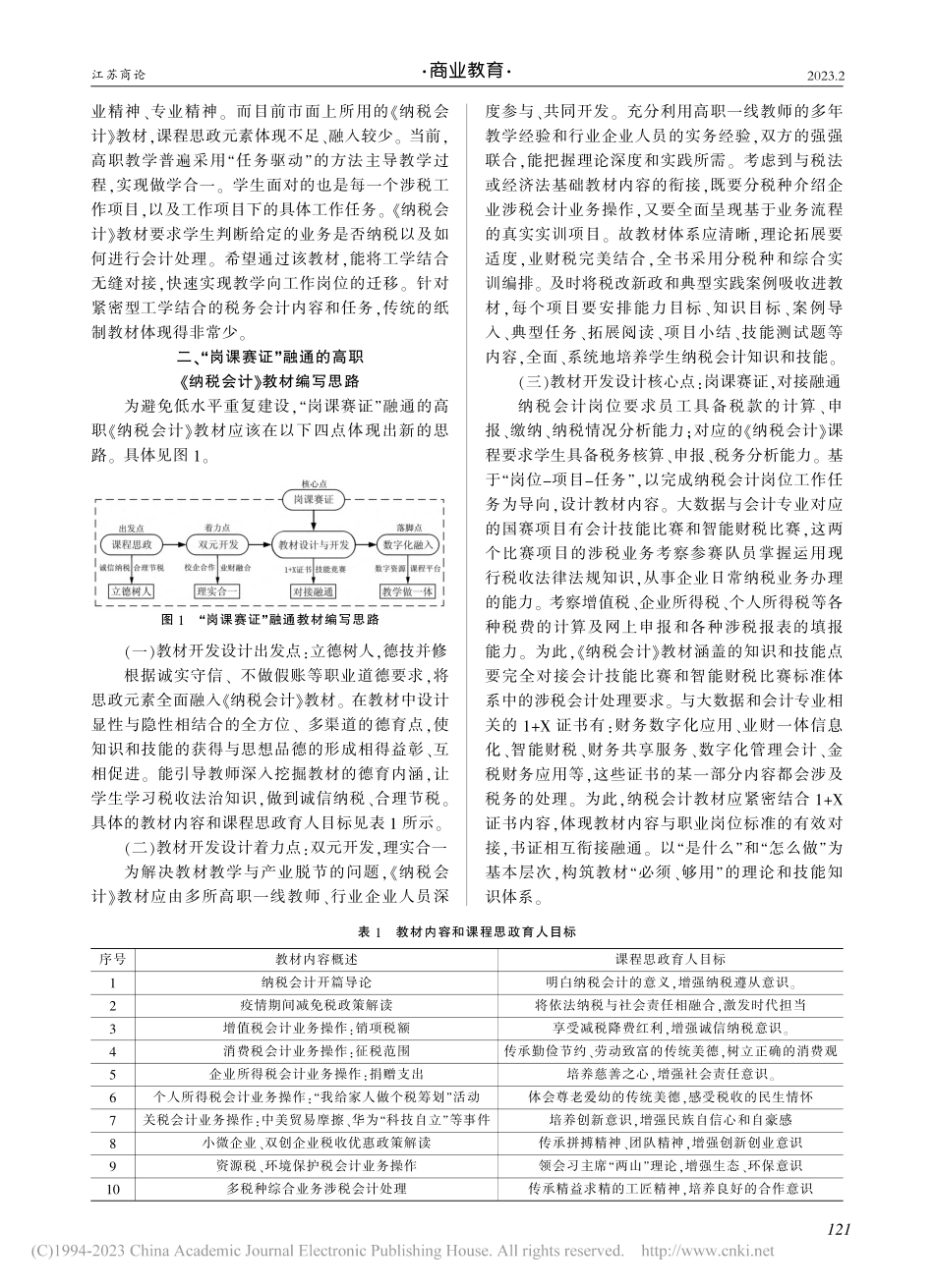 高职《纳税会计》教材“岗课赛证”融通的探索与实践_林松池.pdf_第2页