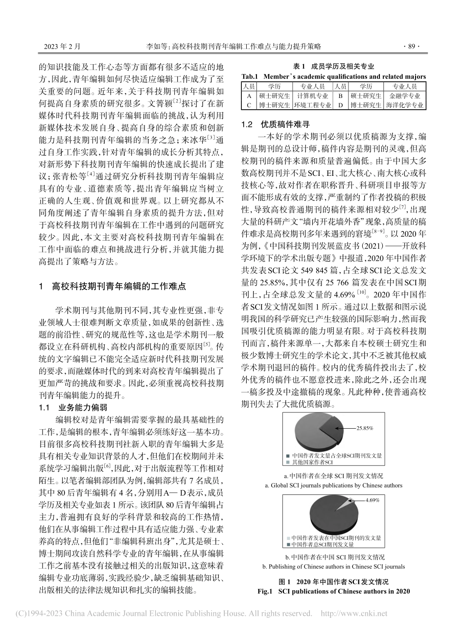 高校科技期刊青年编辑工作难点与能力提升策略_李如.pdf_第2页