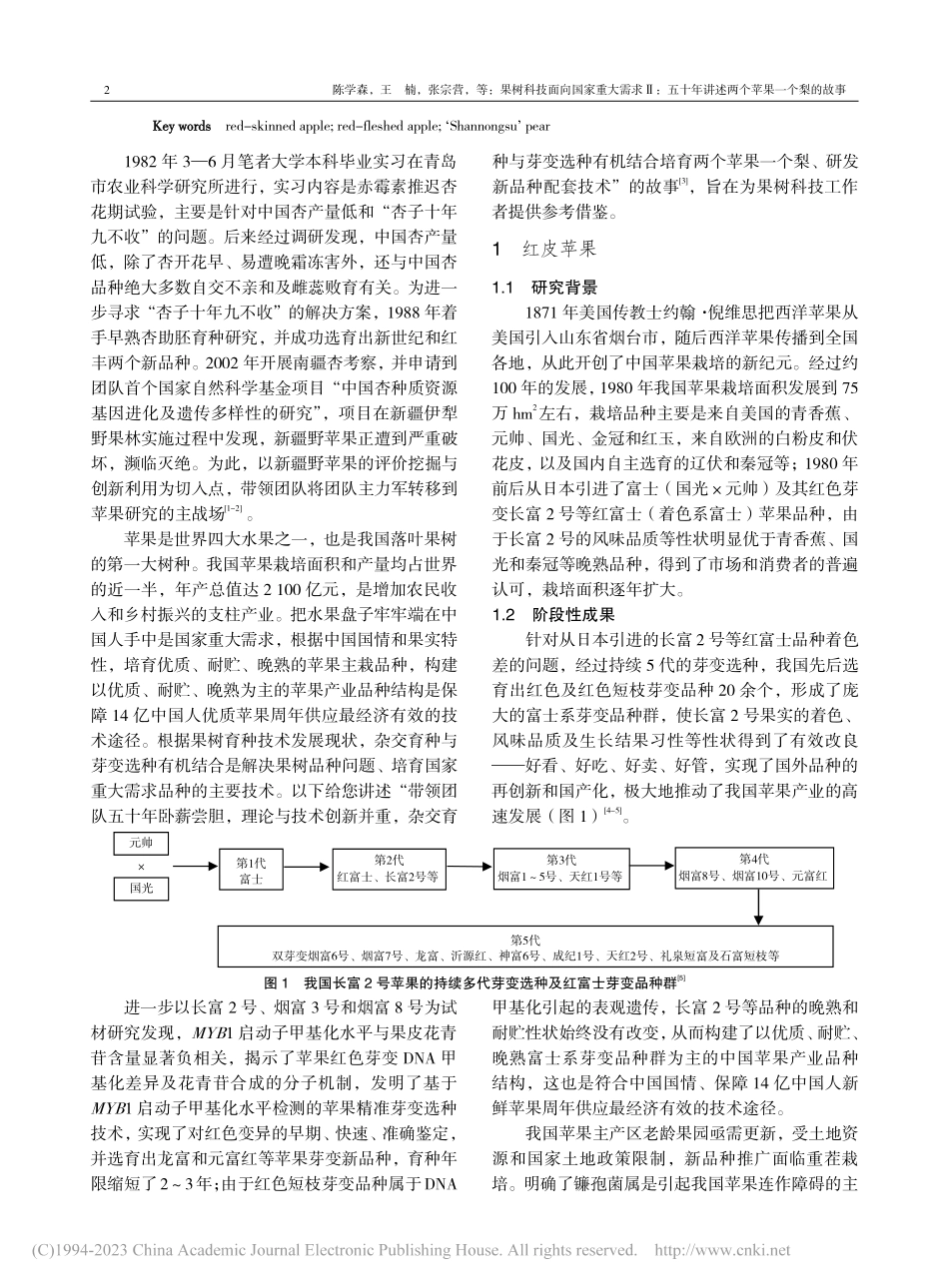 果树科技面向国家重大需求Ⅱ...年讲述两个苹果一个梨的故事_陈学森.pdf_第2页