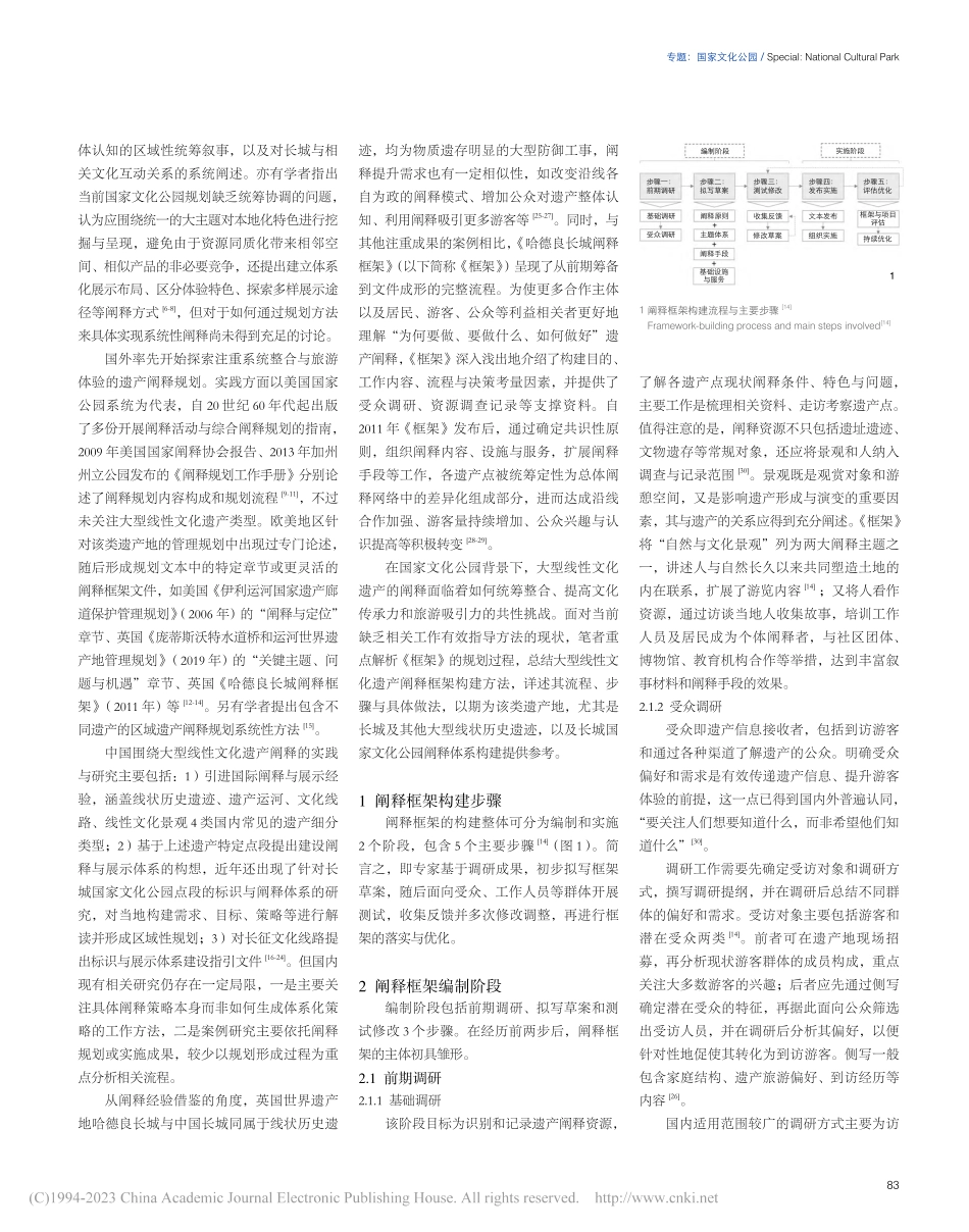国家文化公园背景下大型线性...遗产阐释框架——以长城为例_周觅.pdf_第2页