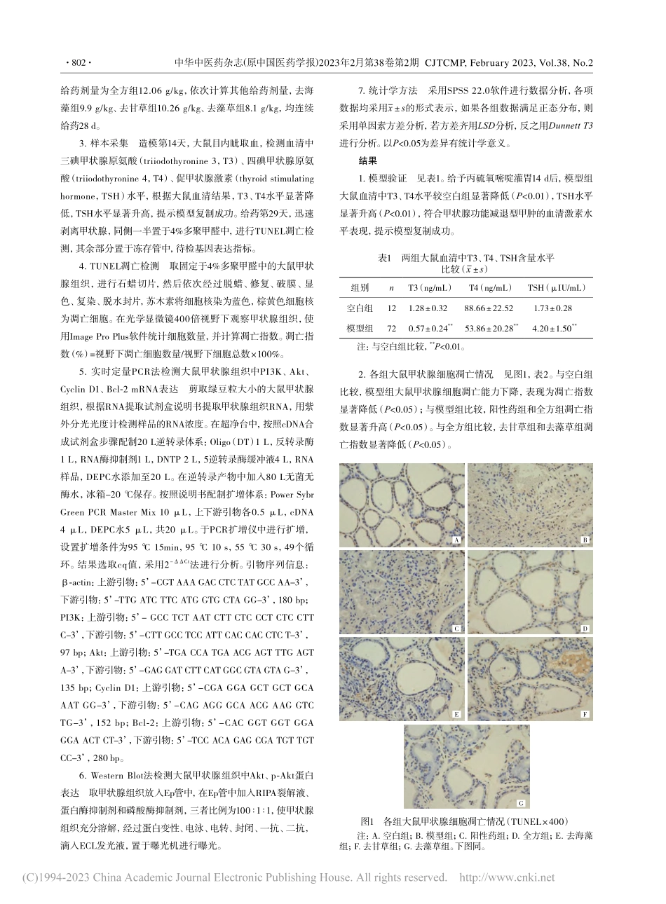 海藻玉壶汤加减海藻甘草反药...kt通路相关基因表达的影响_王鑫.pdf_第3页