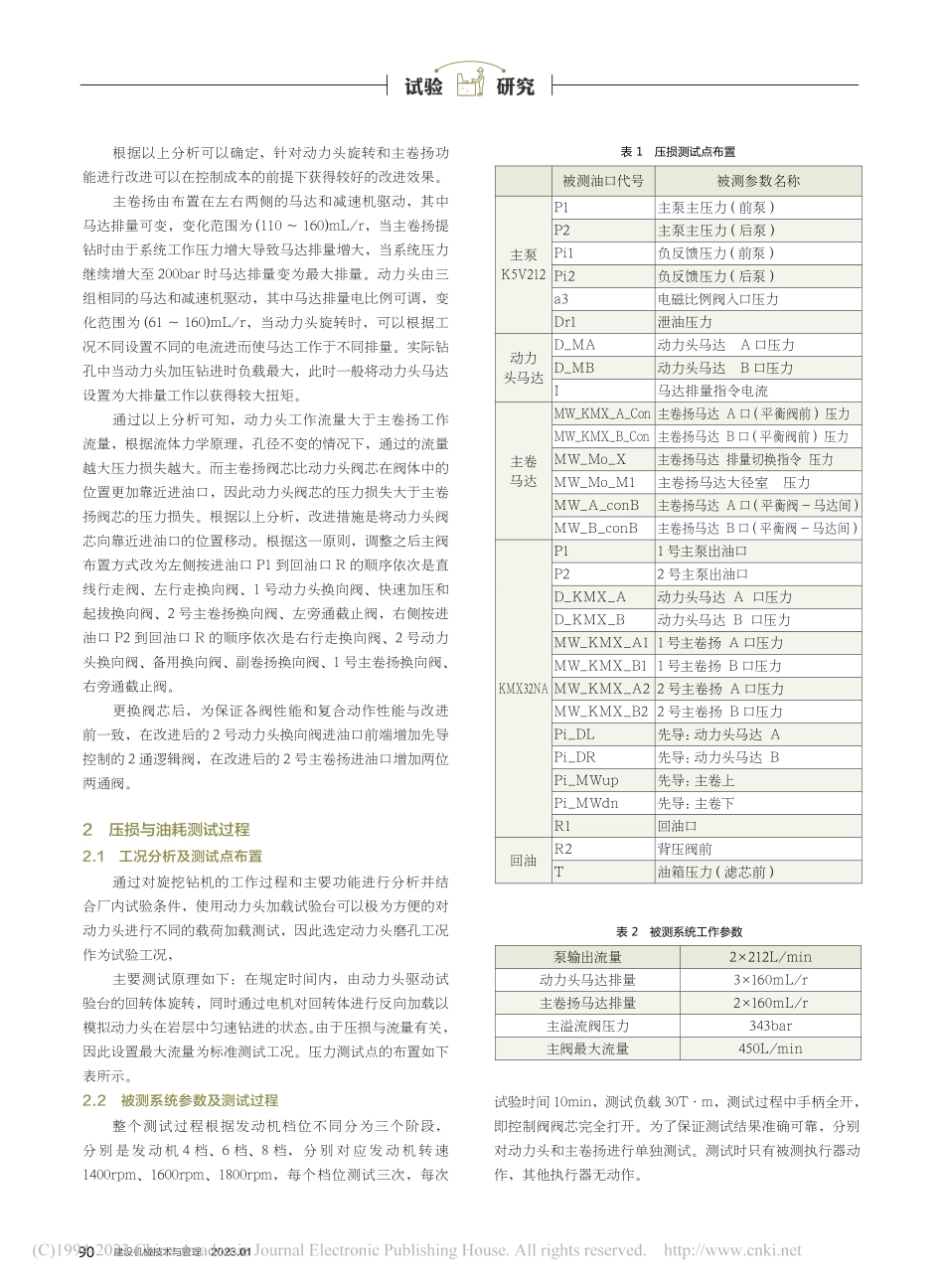 关于旋挖钻机液压系统压力损失和油耗的测试与分析_倪萌.pdf_第2页