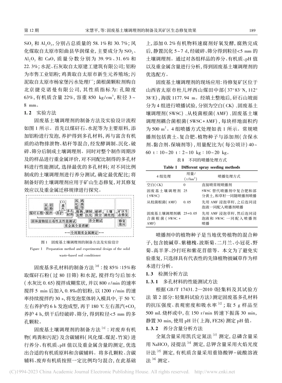 固废基土壤调理剂的制备及其矿区生态修复效果_宋慧平 (1).pdf_第3页