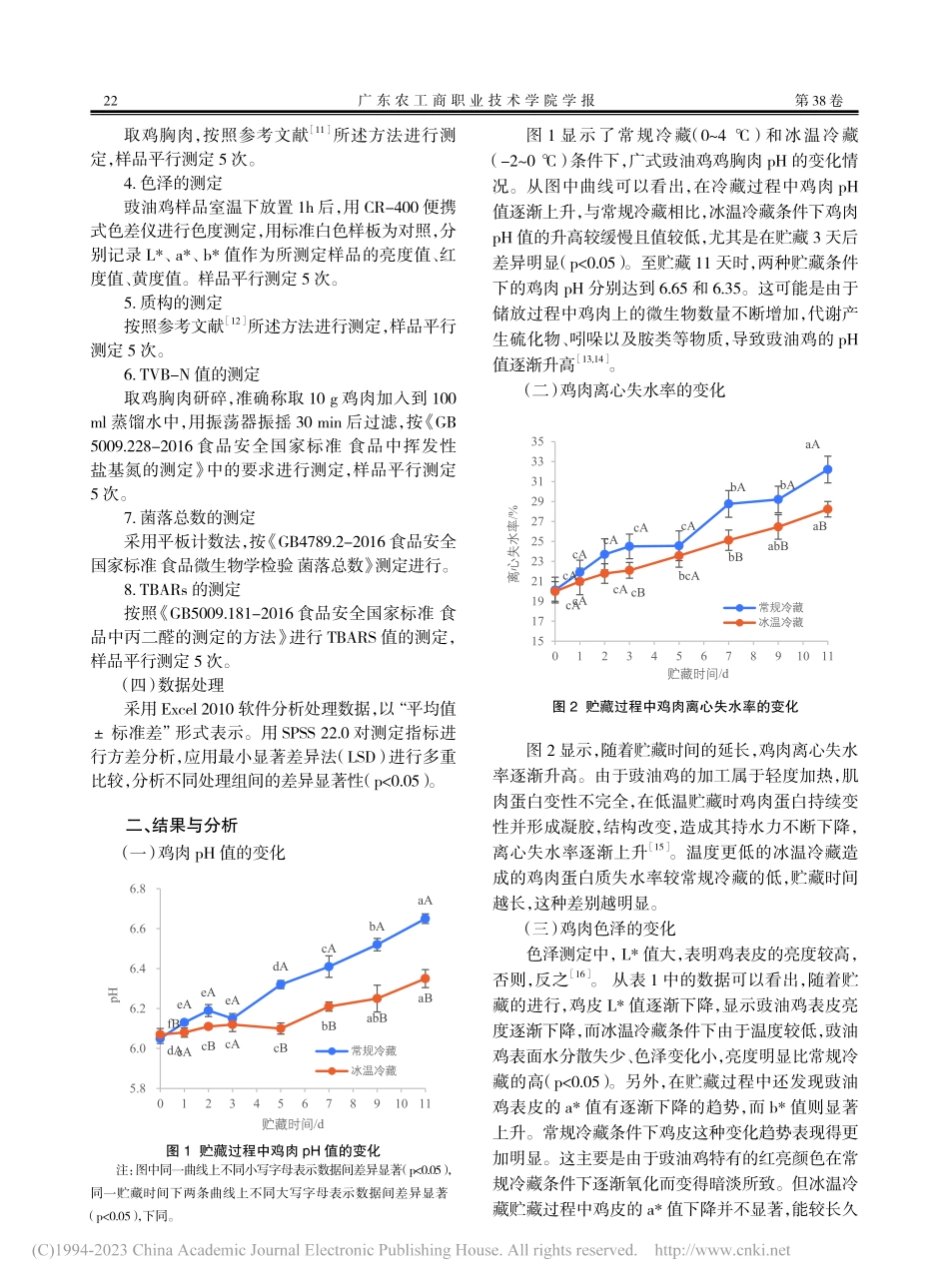 广式豉油鸡冰温冷藏过程中品质变化研究_周湘.pdf_第2页