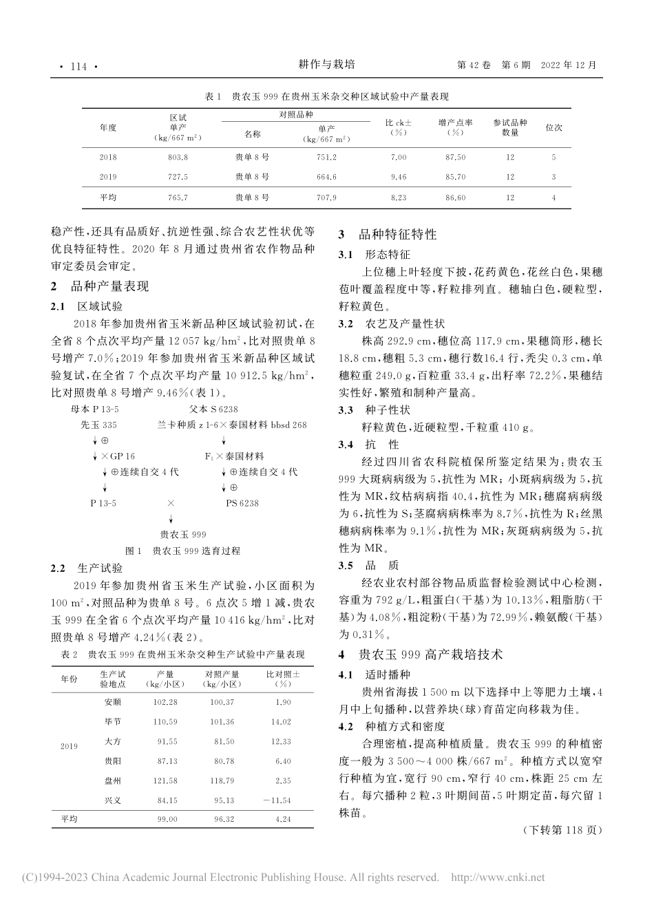 贵农玉999品种选育及其配套栽培技术_申兰兰.pdf_第2页