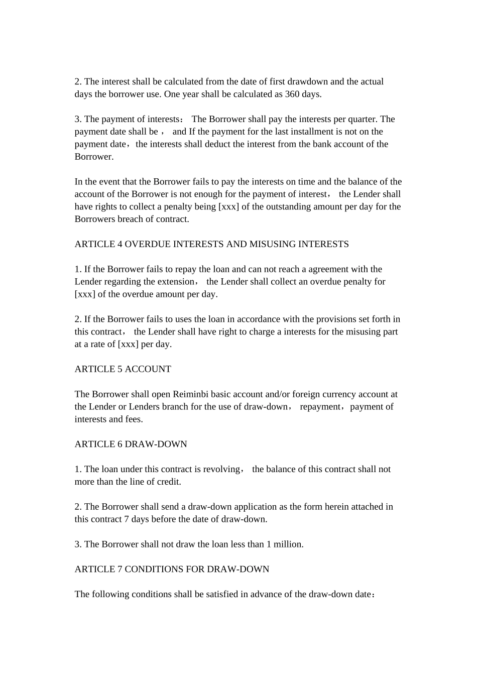 2023年法律英语借贷合同范本.docx_第2页