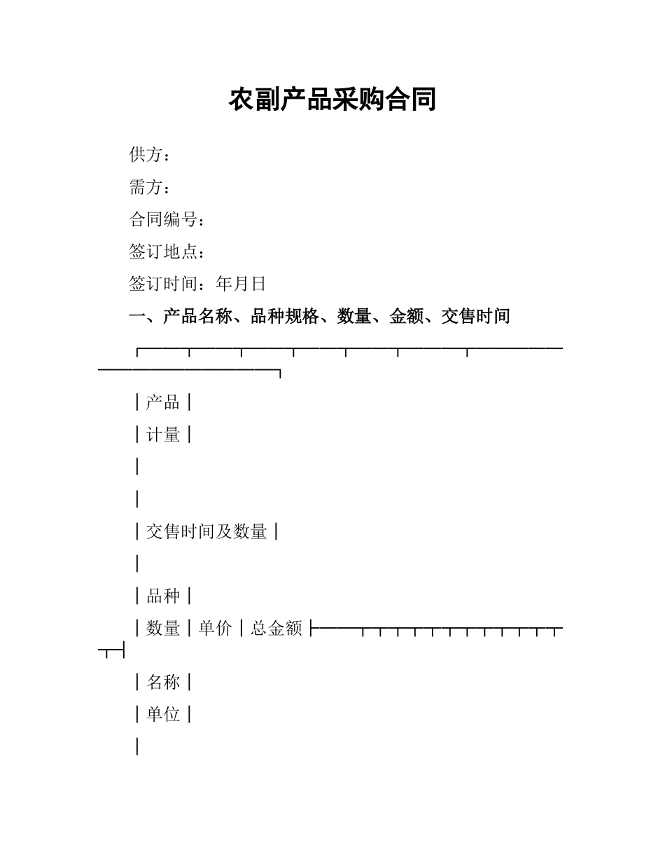 农副产品采购合同（二）.docx_第1页