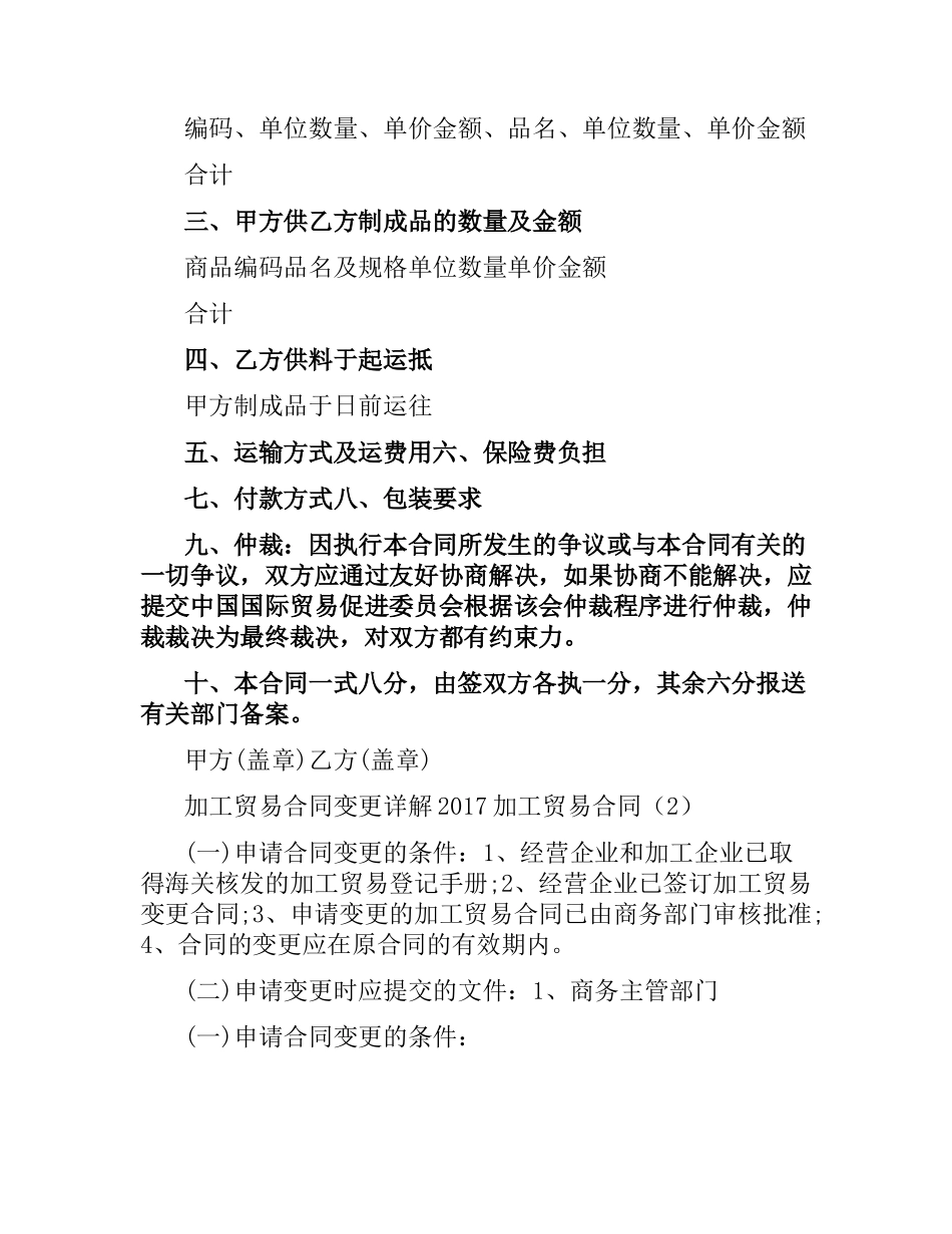加工贸易合同(4篇).docx_第2页