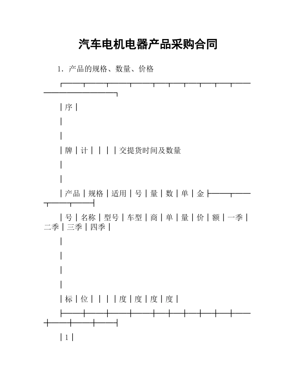 汽车电机电器产品采购合同.docx_第1页