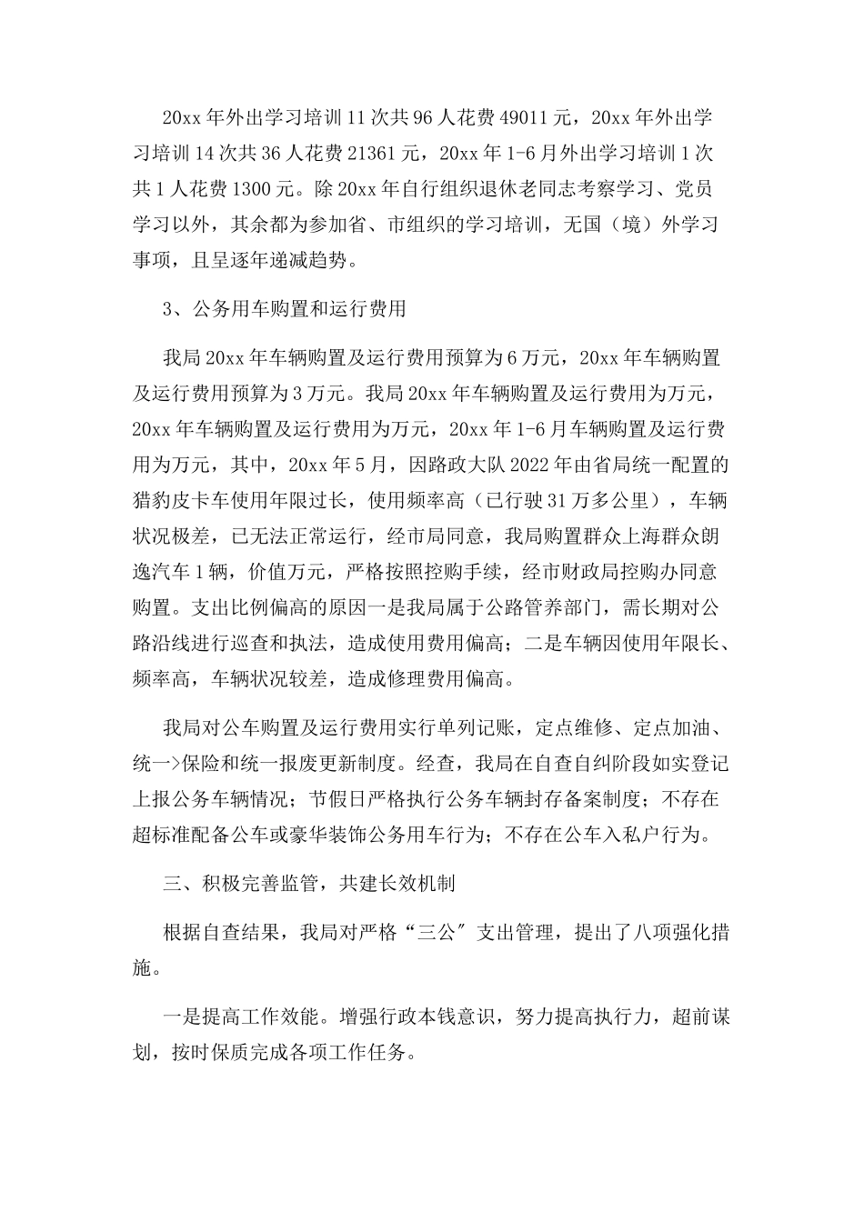 2023年三公经费自查报告.docx_第2页