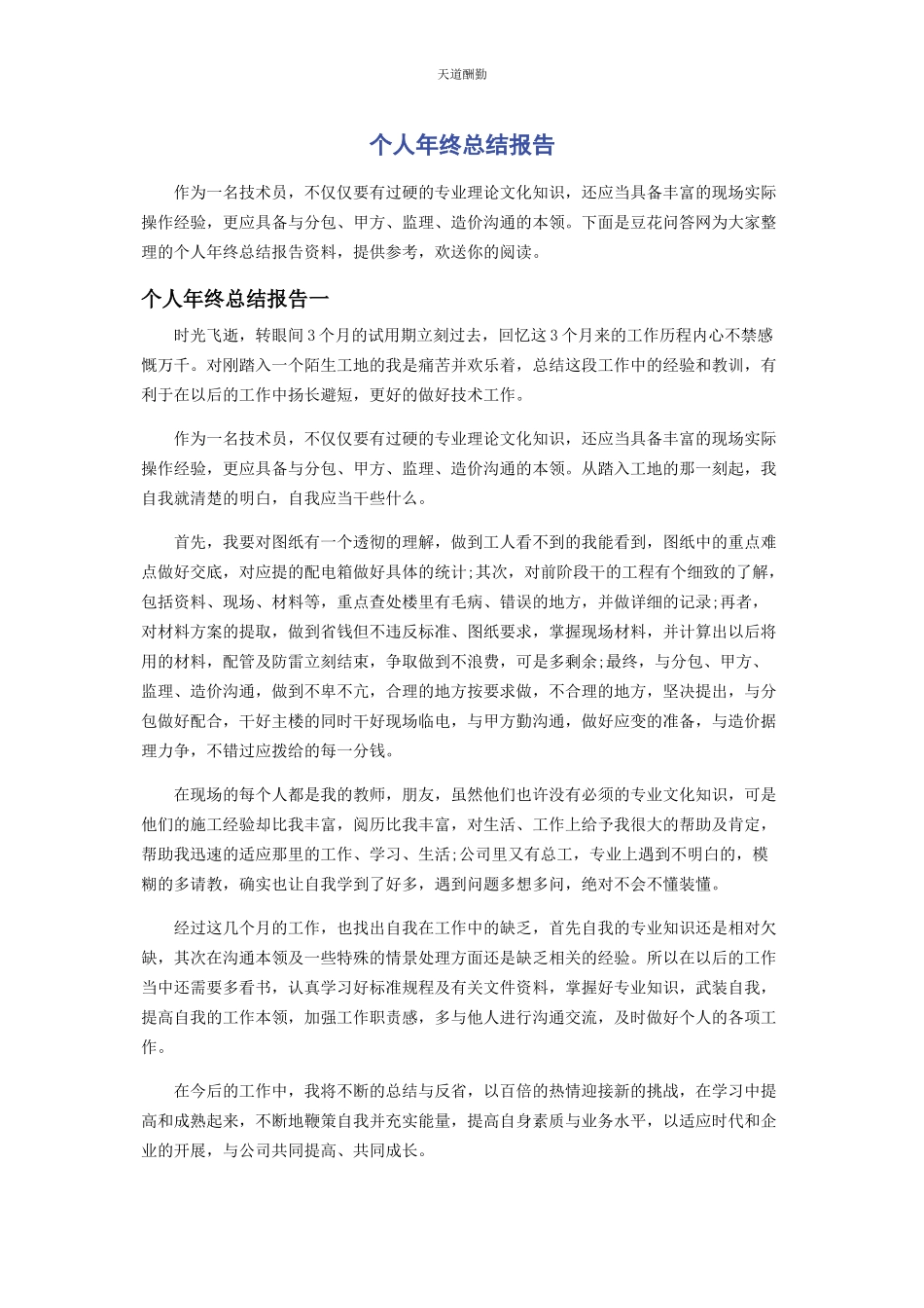 2023年个人终总结报告.docx_第1页