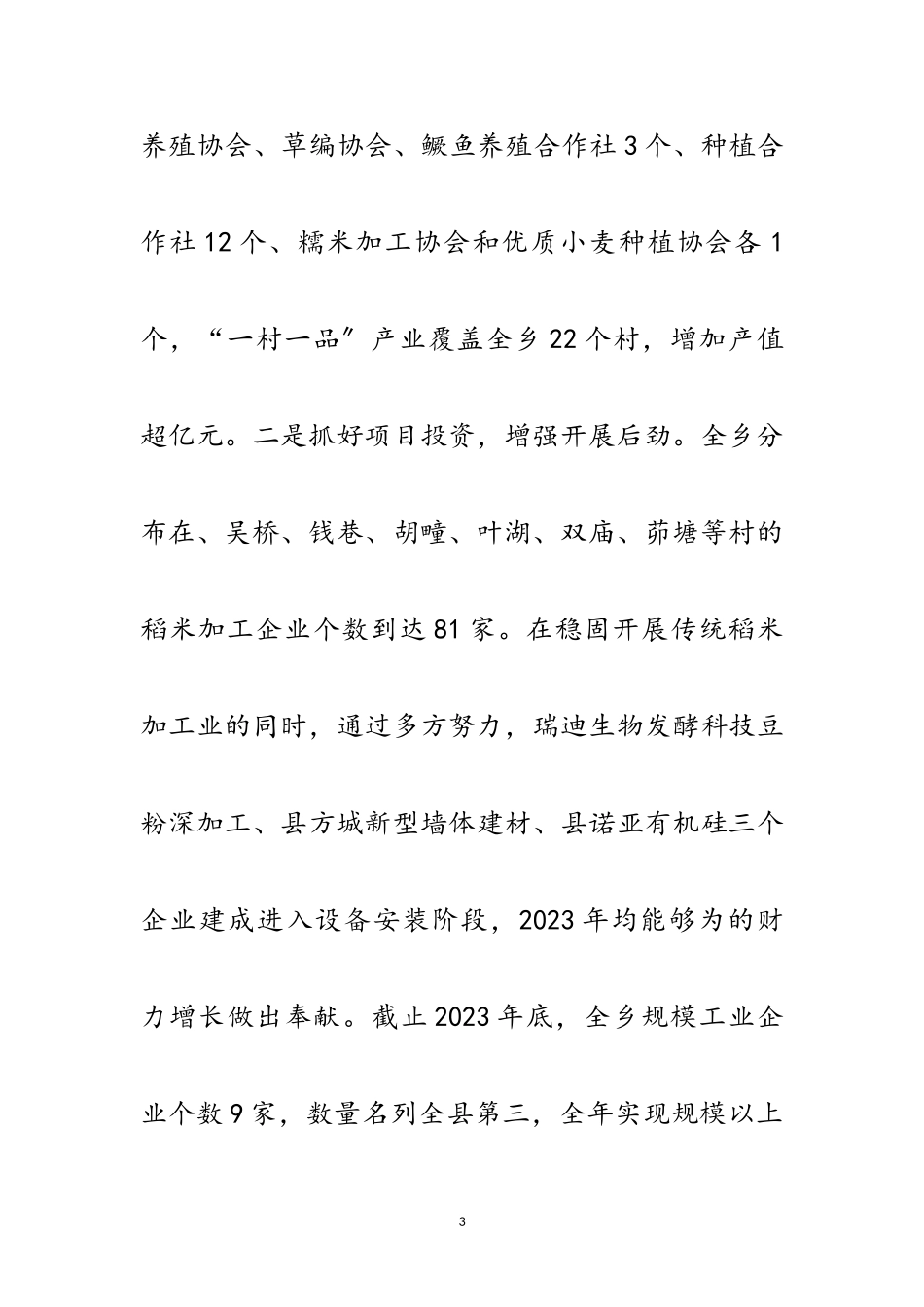 2023年乡党委书记公开述职报告范文.doc_第3页