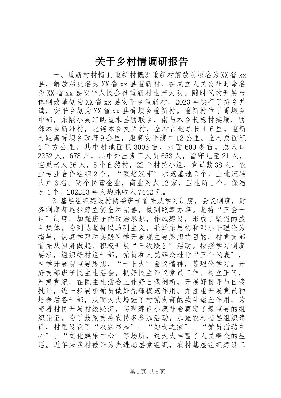 2023年乡村情调研报告.docx_第1页