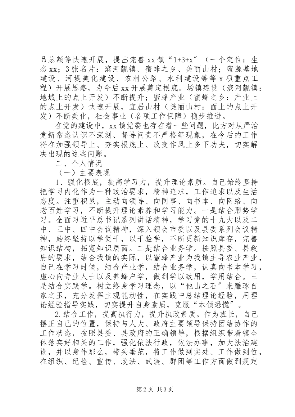 2023年乡镇党委班子及书记个人述职报告.docx_第2页