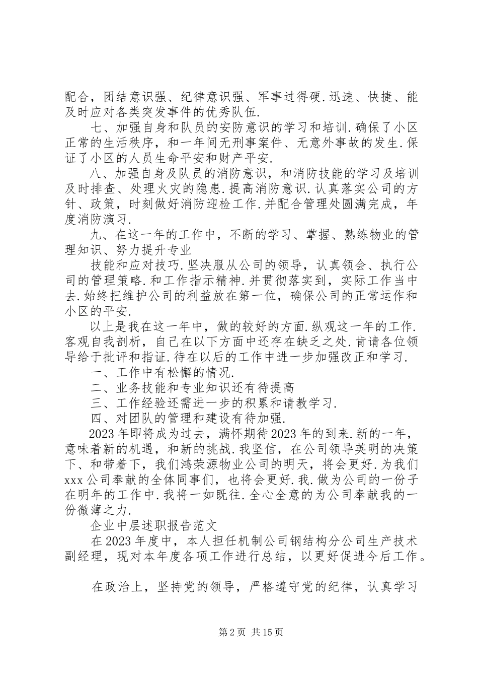 2023年企业中层述职报告.docx_第2页