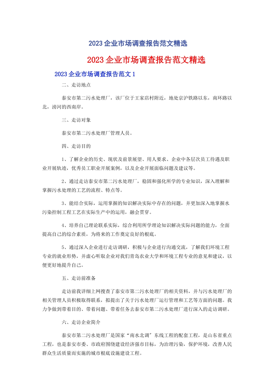 2023年企业市场调查报告.docx_第1页