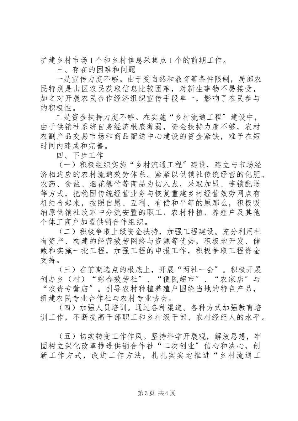 2023年供销社实施乡村流通工程建设工作情况报告.docx_第3页