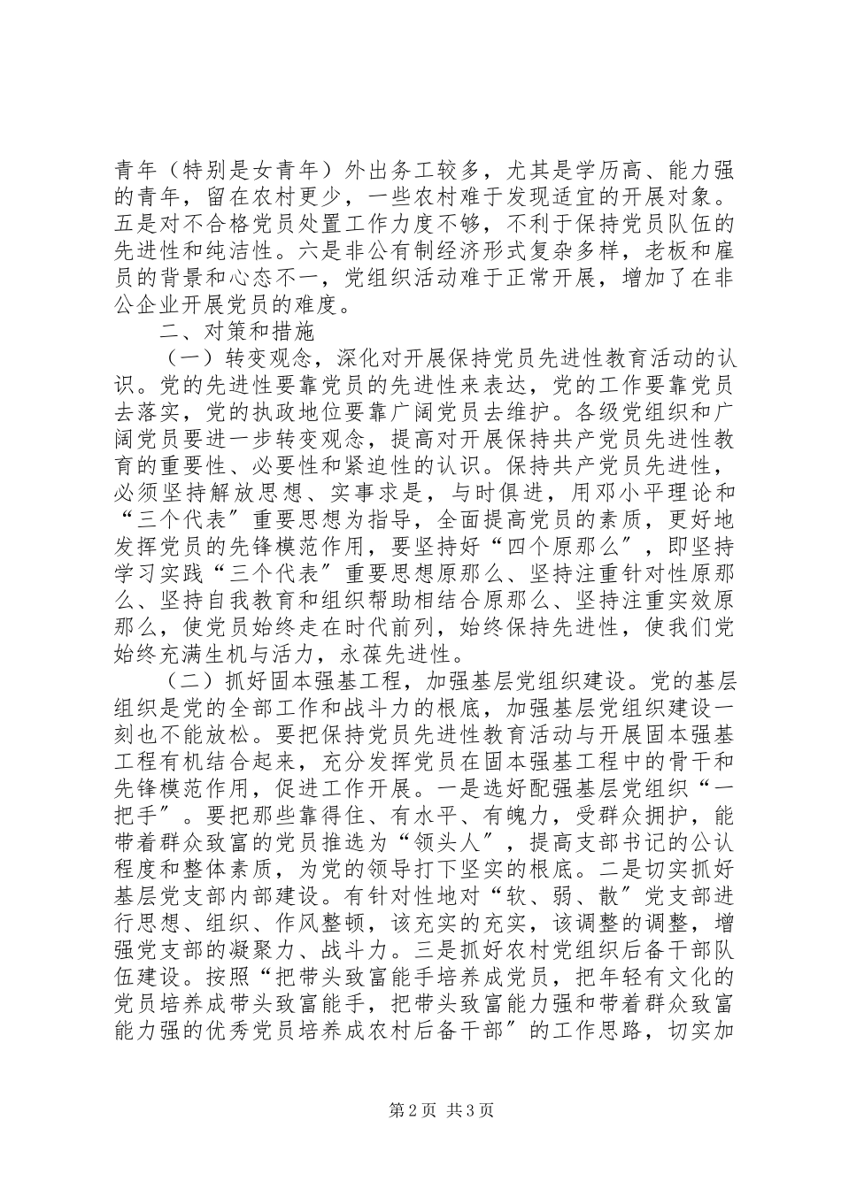 2023年保持党员先进性问题研究的调研工作报告.docx_第2页