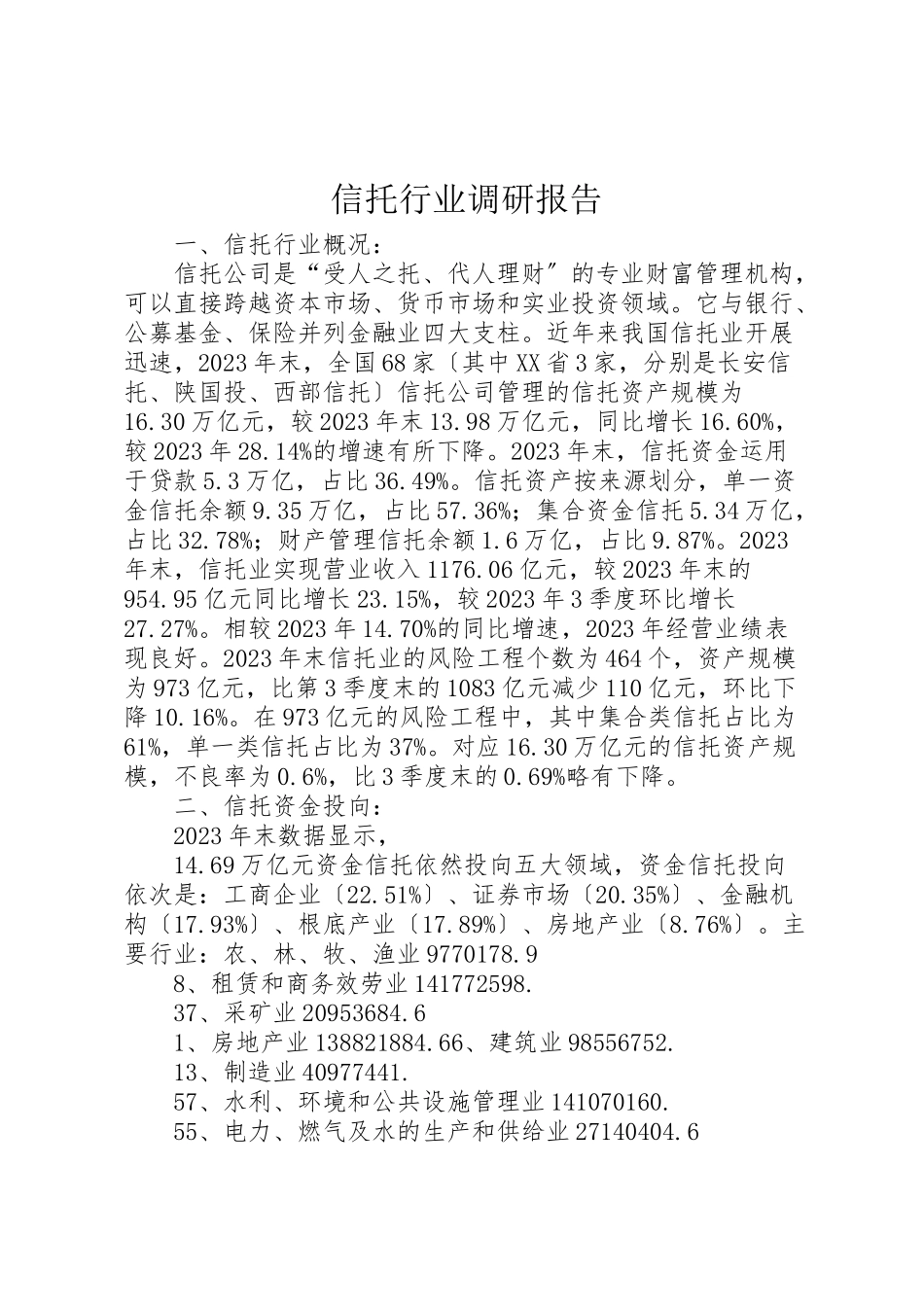 2023年信托行业调研报告.doc_第1页