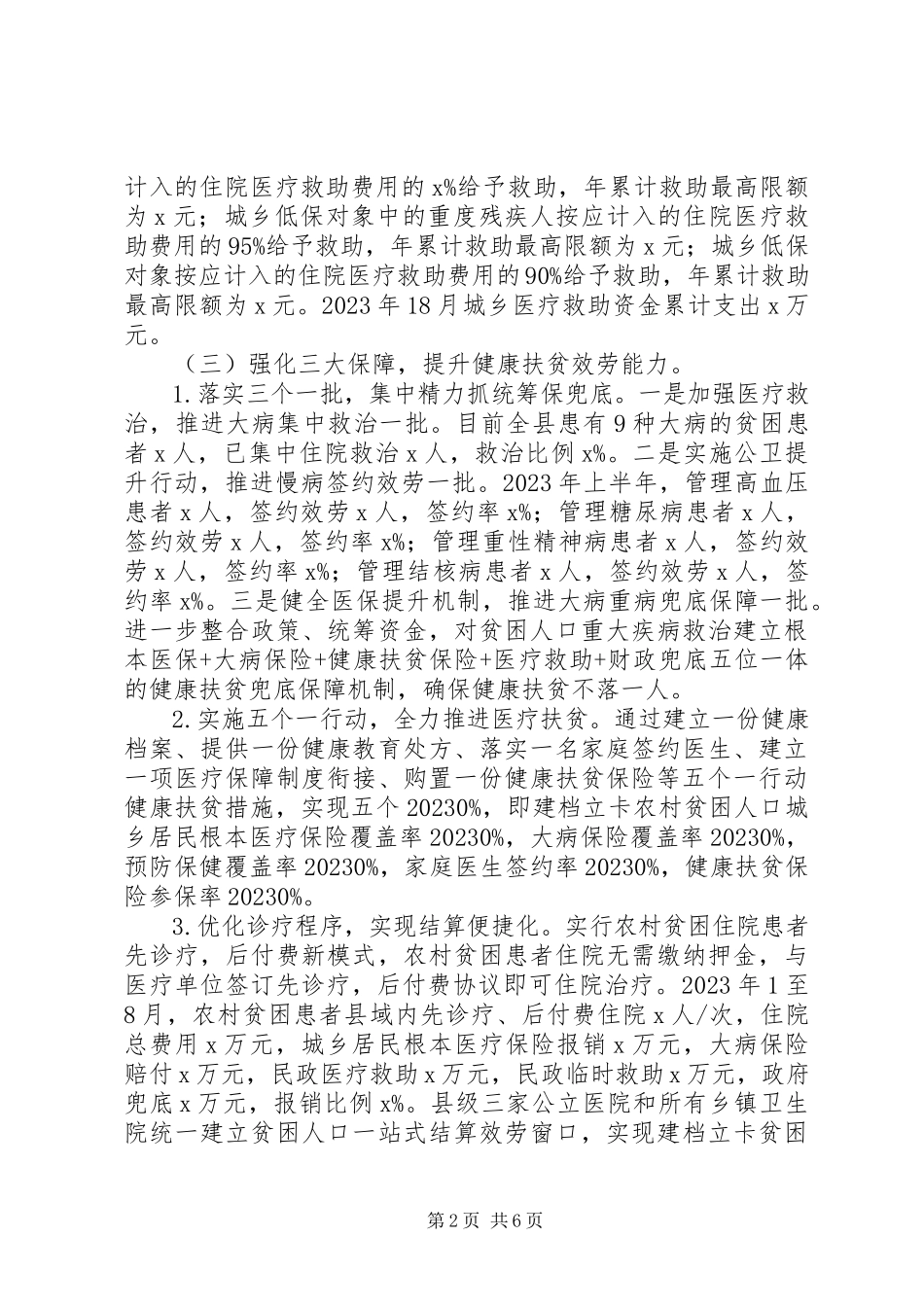 2023年健康扶贫工作推进情况调研报告.docx_第2页