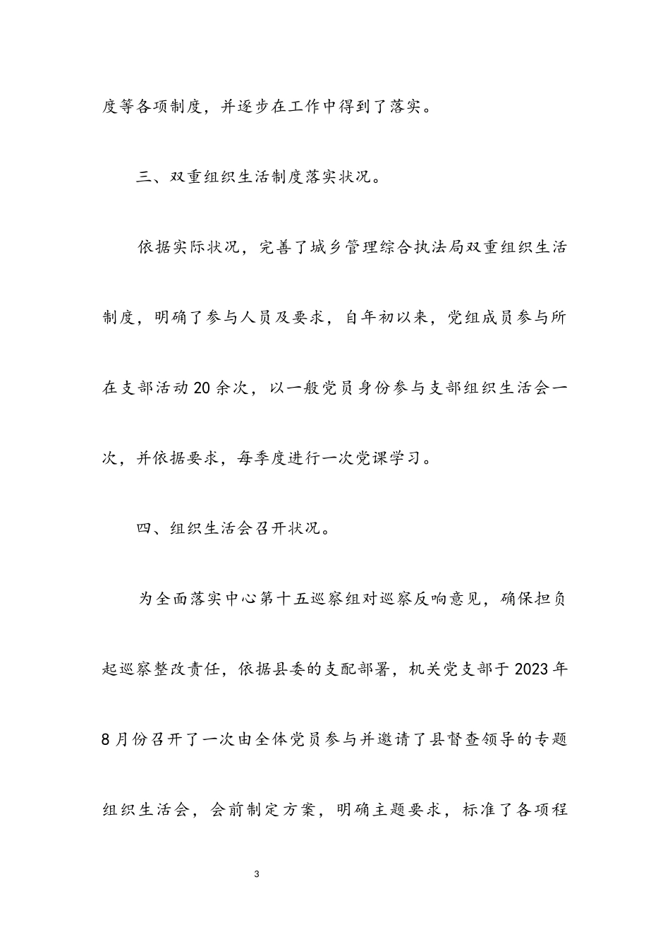 2023年党内制度执行情况自查报告.docx_第3页