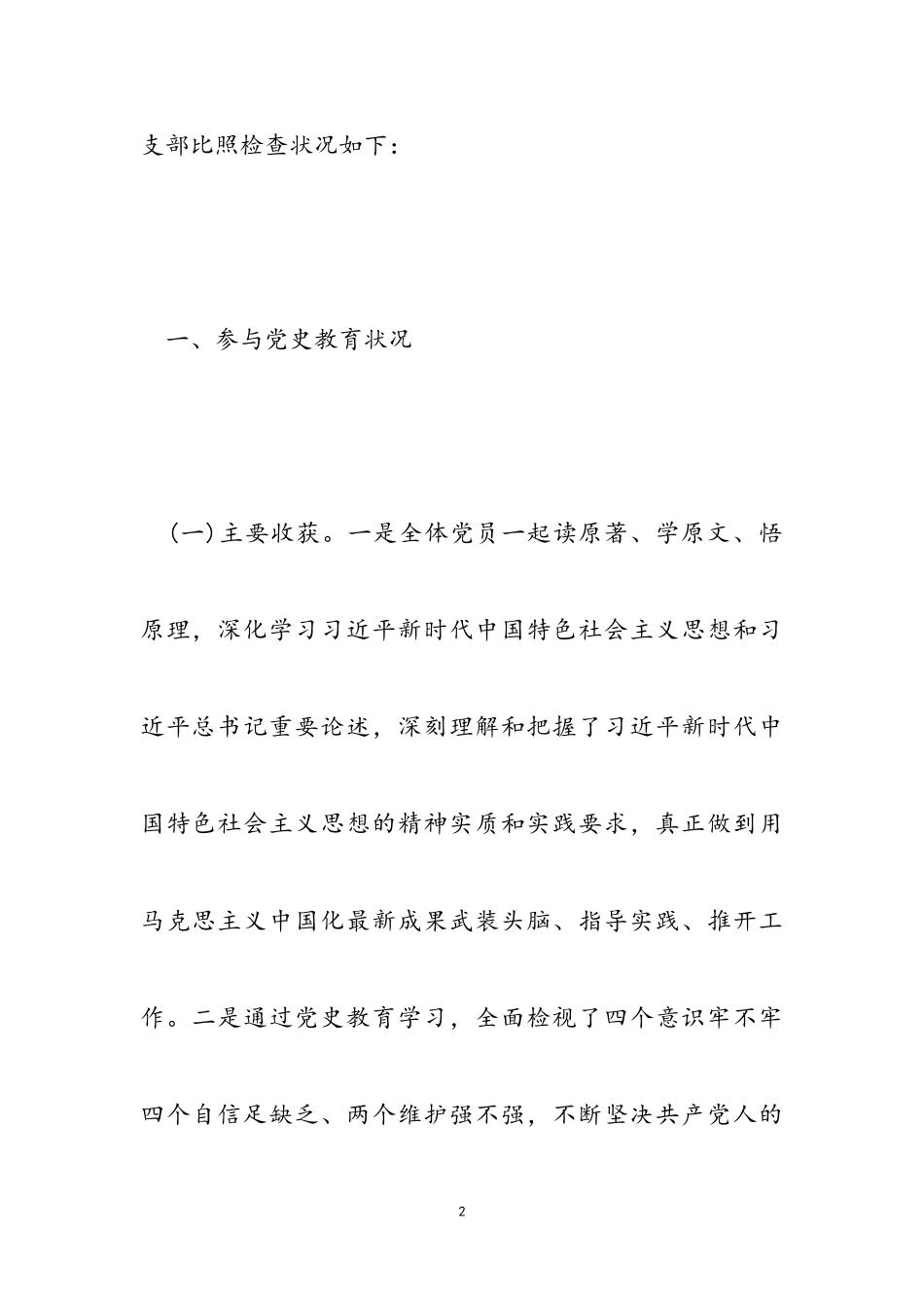 2023年党史学习教育检视报告.doc_第2页