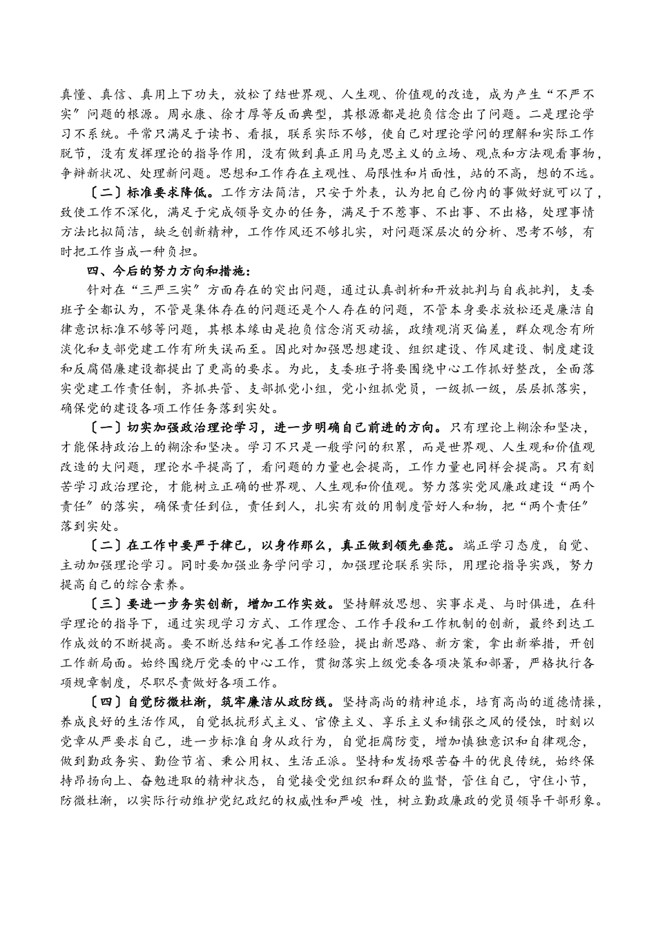 2023年党支部“三严三实”专题民主生活会对照检查报告.doc_第2页