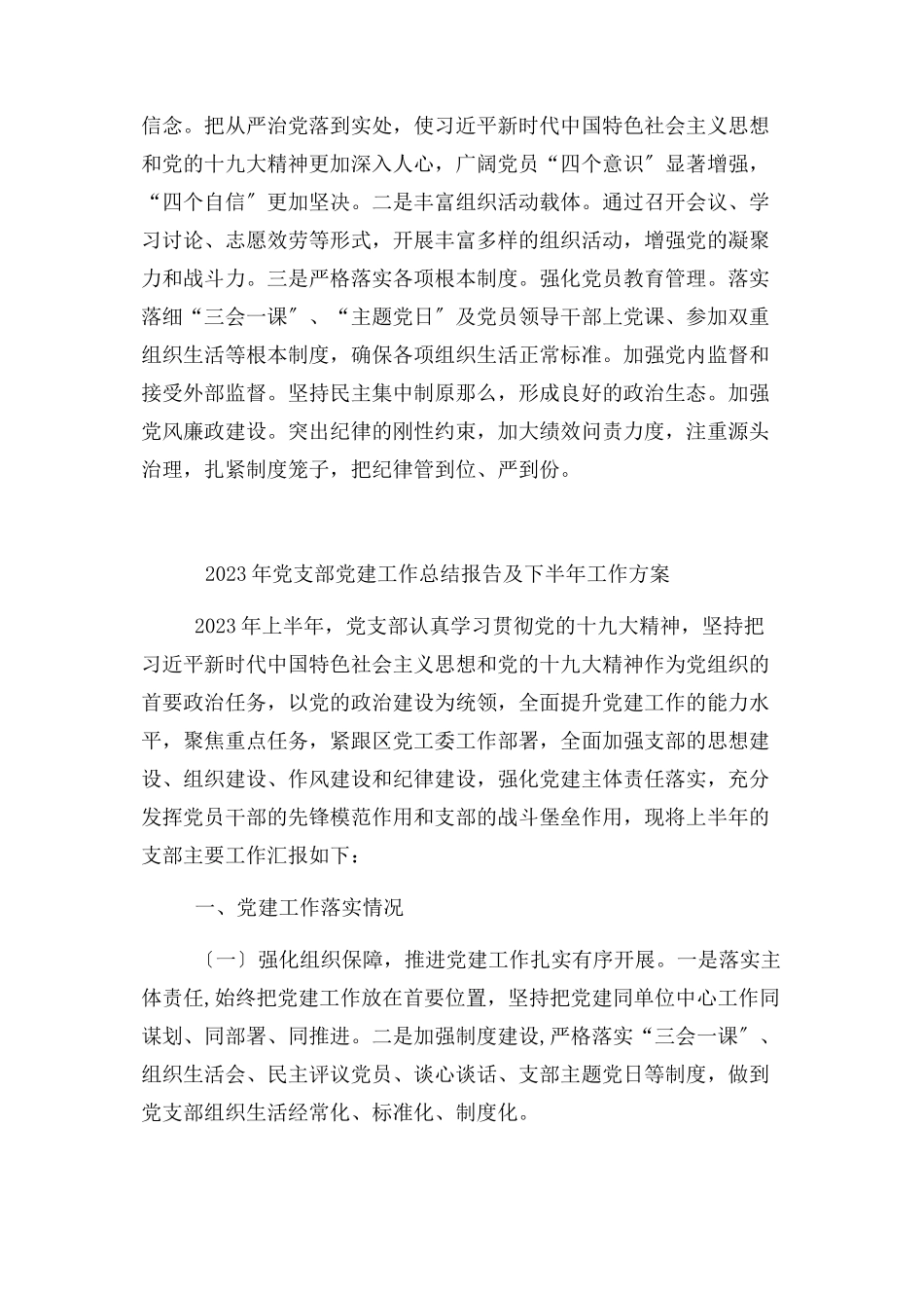 2023年党支部党建工作总结报告及下半年工作计划2.docx_第3页