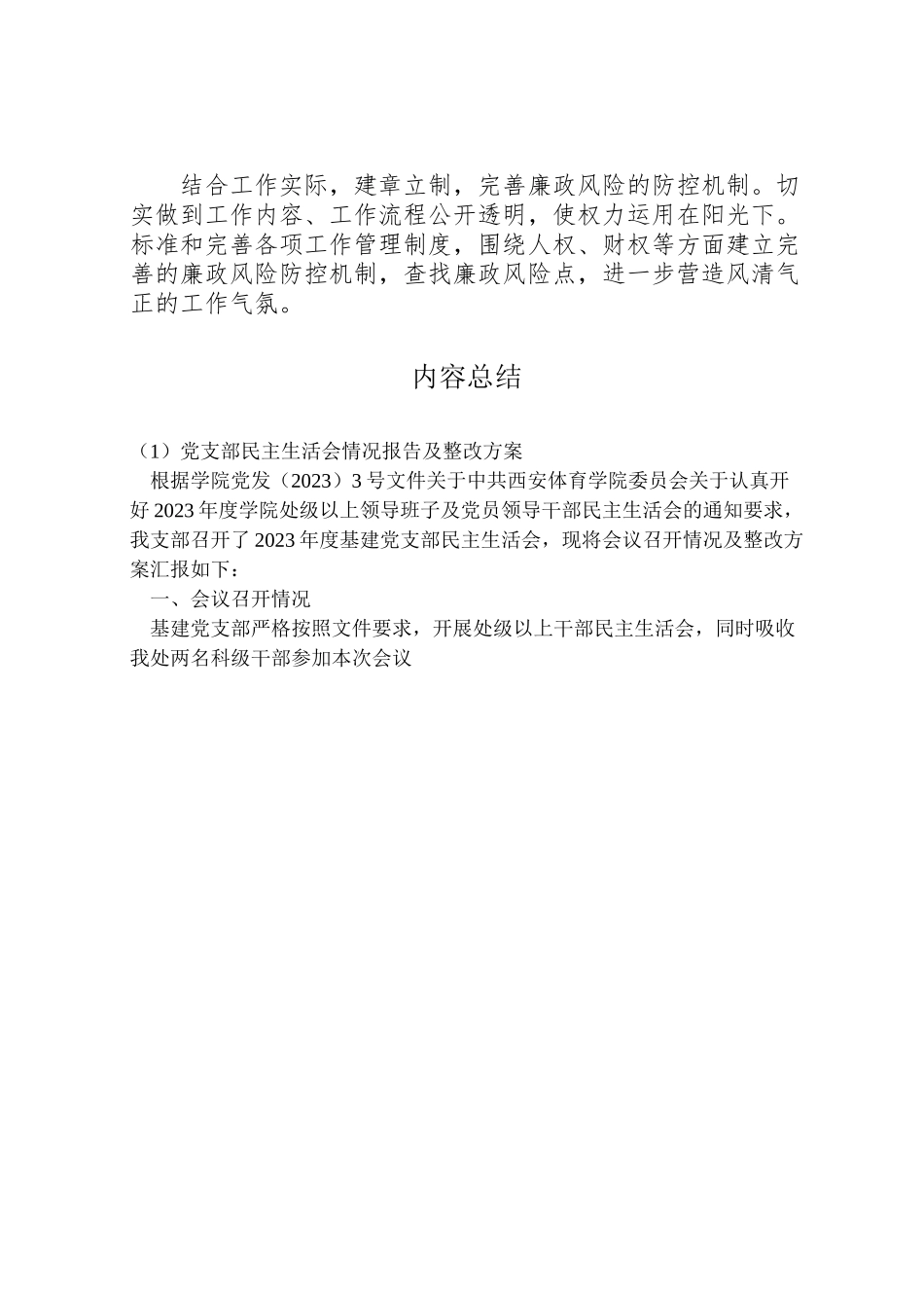 2023年党支部民主生活会情况报告及整改方案.doc_第3页