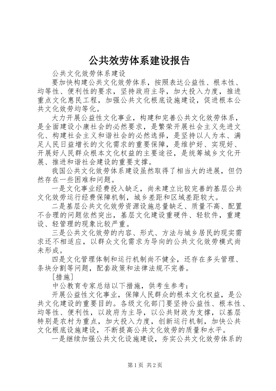 2023年公共服务体系建设报告.docx_第1页