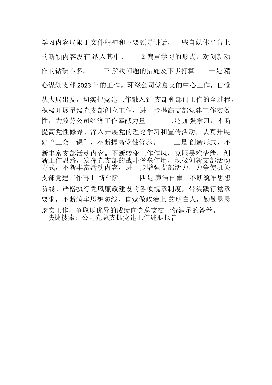 2023年公司党总支抓党建工作述职报告.doc_第3页