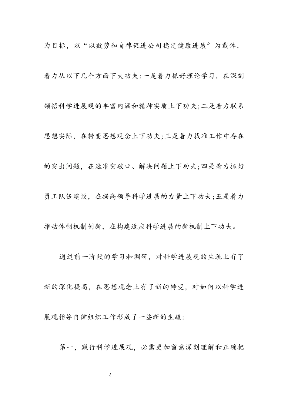 2023年公司科学发展观学习分析检查报告.docx_第3页