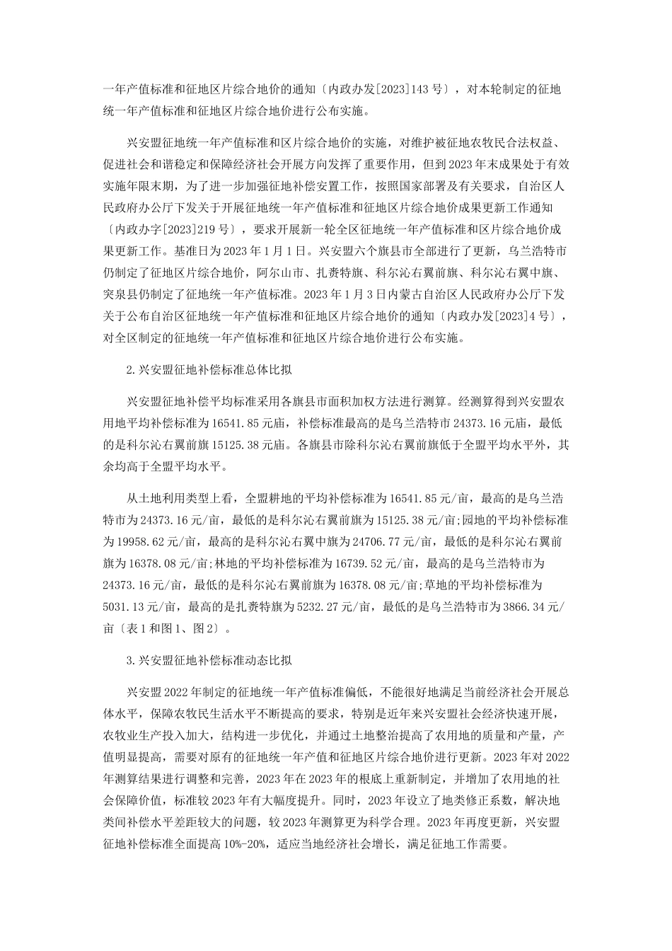 2023年兴安盟征地补偿标准分析.docx_第2页
