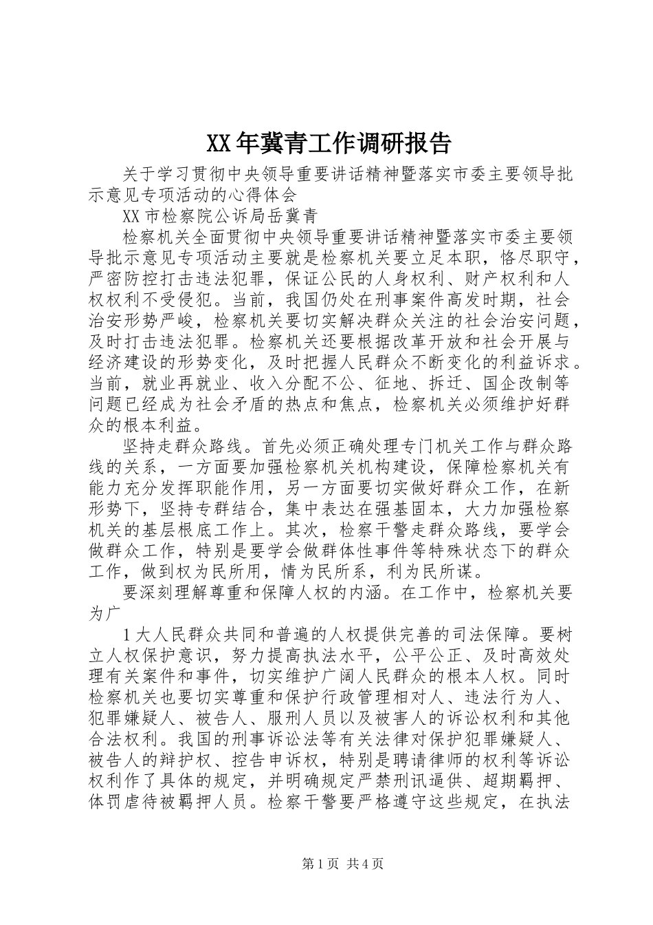 2023年冀青工作调研报告.docx_第1页