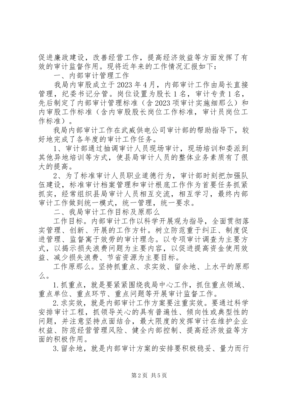 2023年内部审计自查报告.docx_第2页