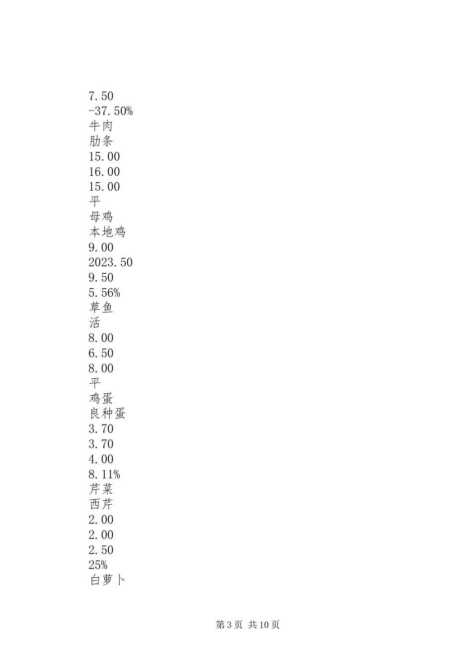 2023年农产品价格对农村经济的调研报告.docx_第3页