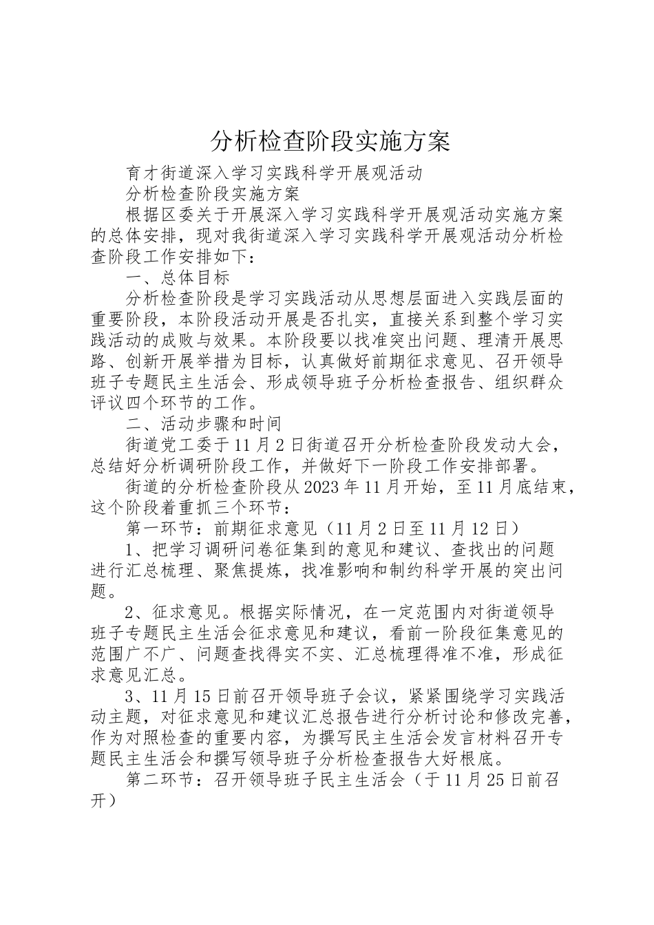 2023年分析检查阶段实施方案.doc_第1页