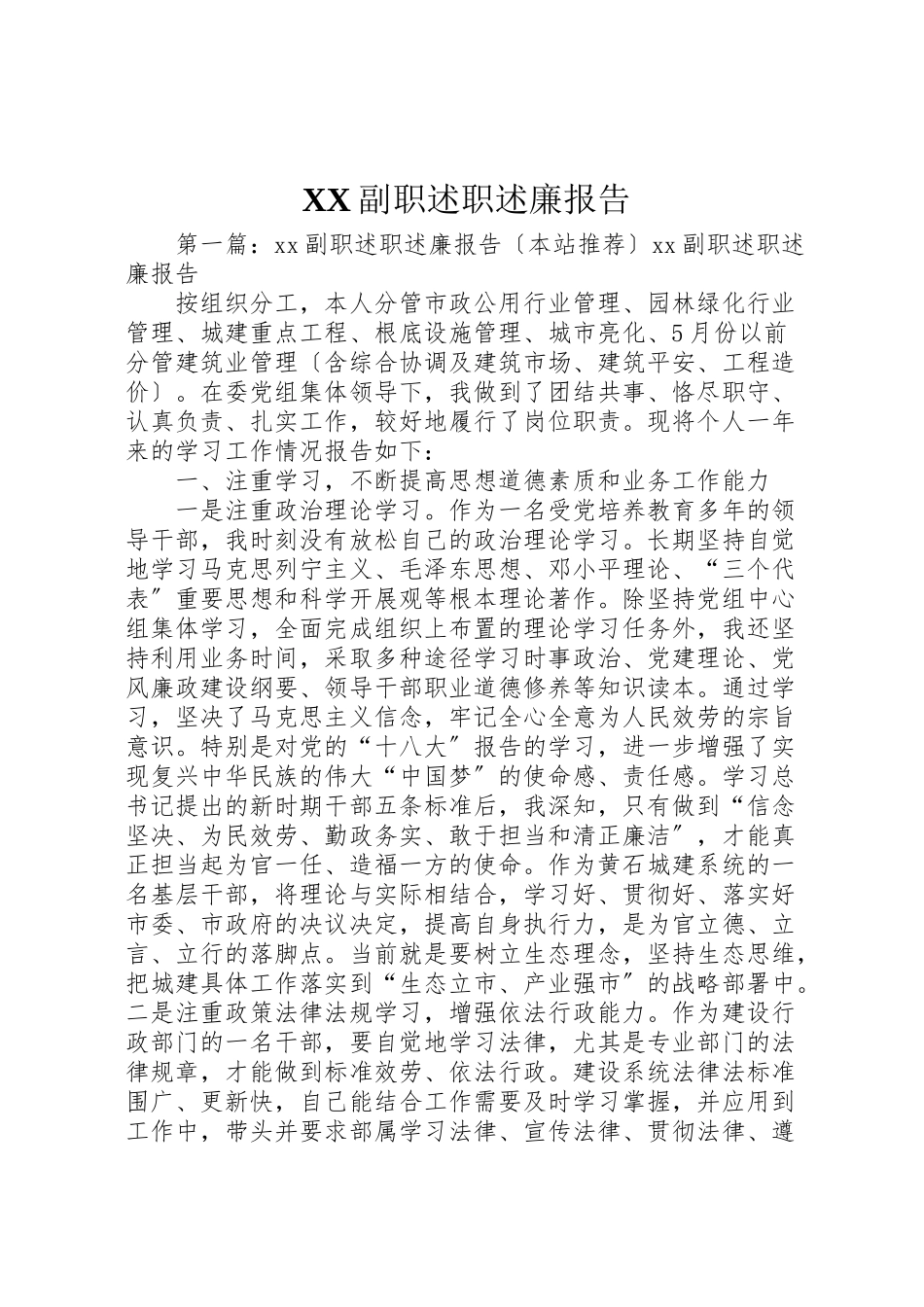 2023年副职述职述廉报告.doc_第1页