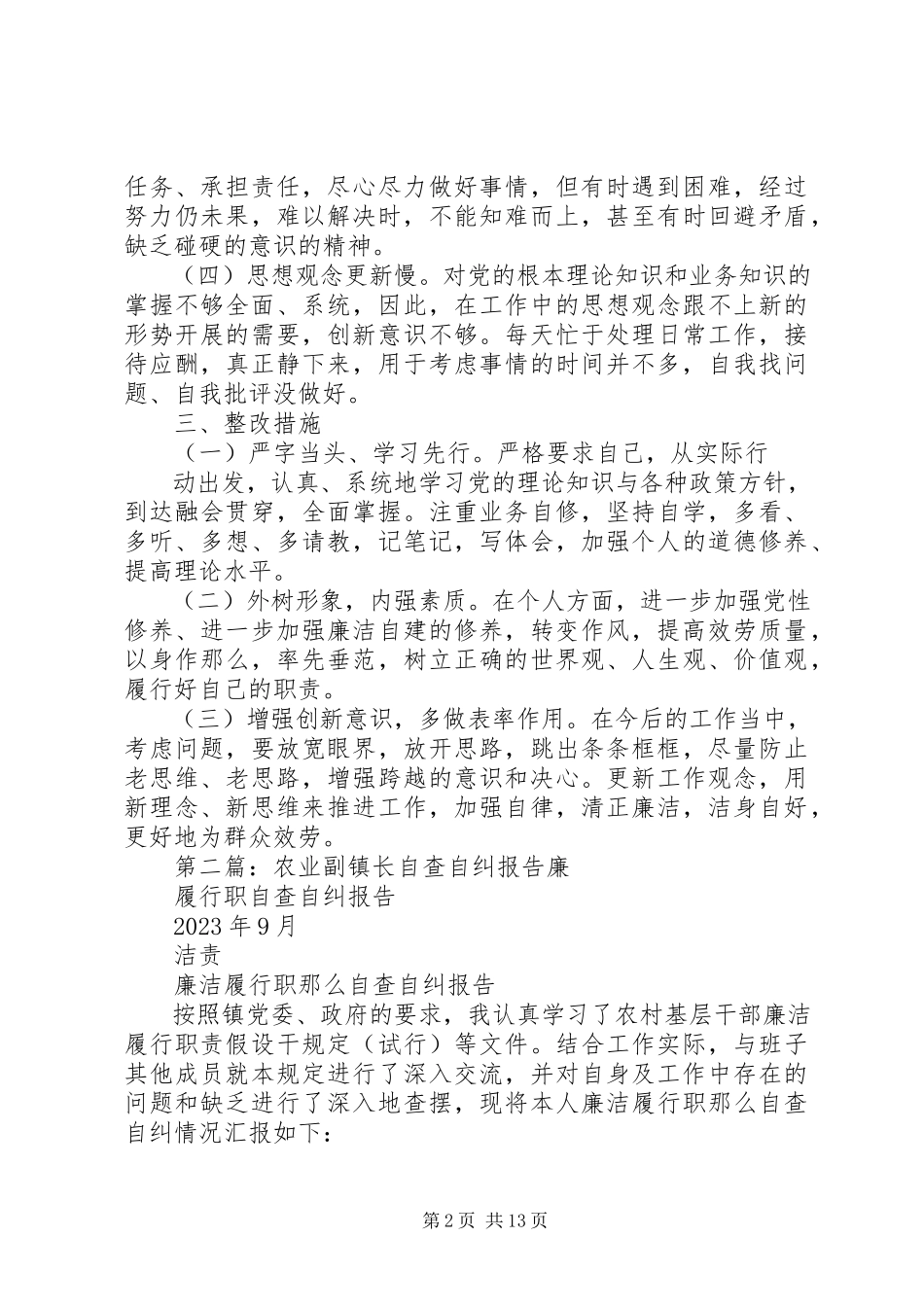 2023年副镇长自查报告.docx_第2页