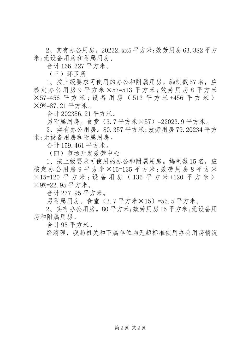 2023年办公用房清理整改的自查报告新编.docx_第2页
