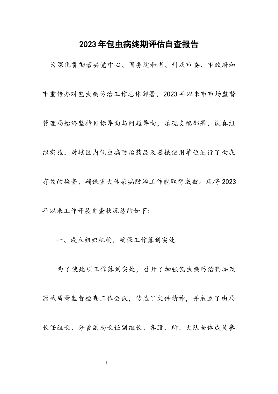 2023年包虫病终期评估自查报告.docx_第1页