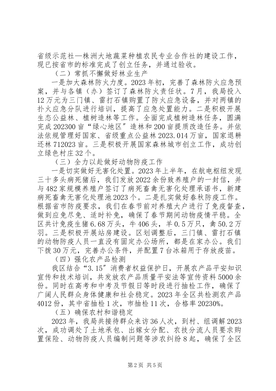 2023年区农村工作局工作总结报告.docx_第2页