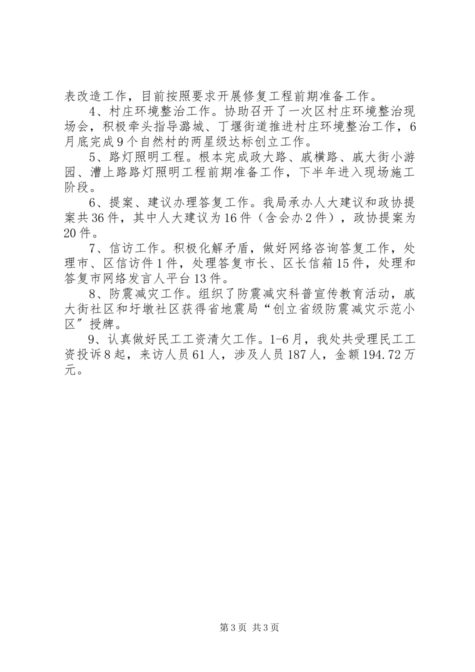 2023年区建设局上半年工作总结报告.docx_第3页