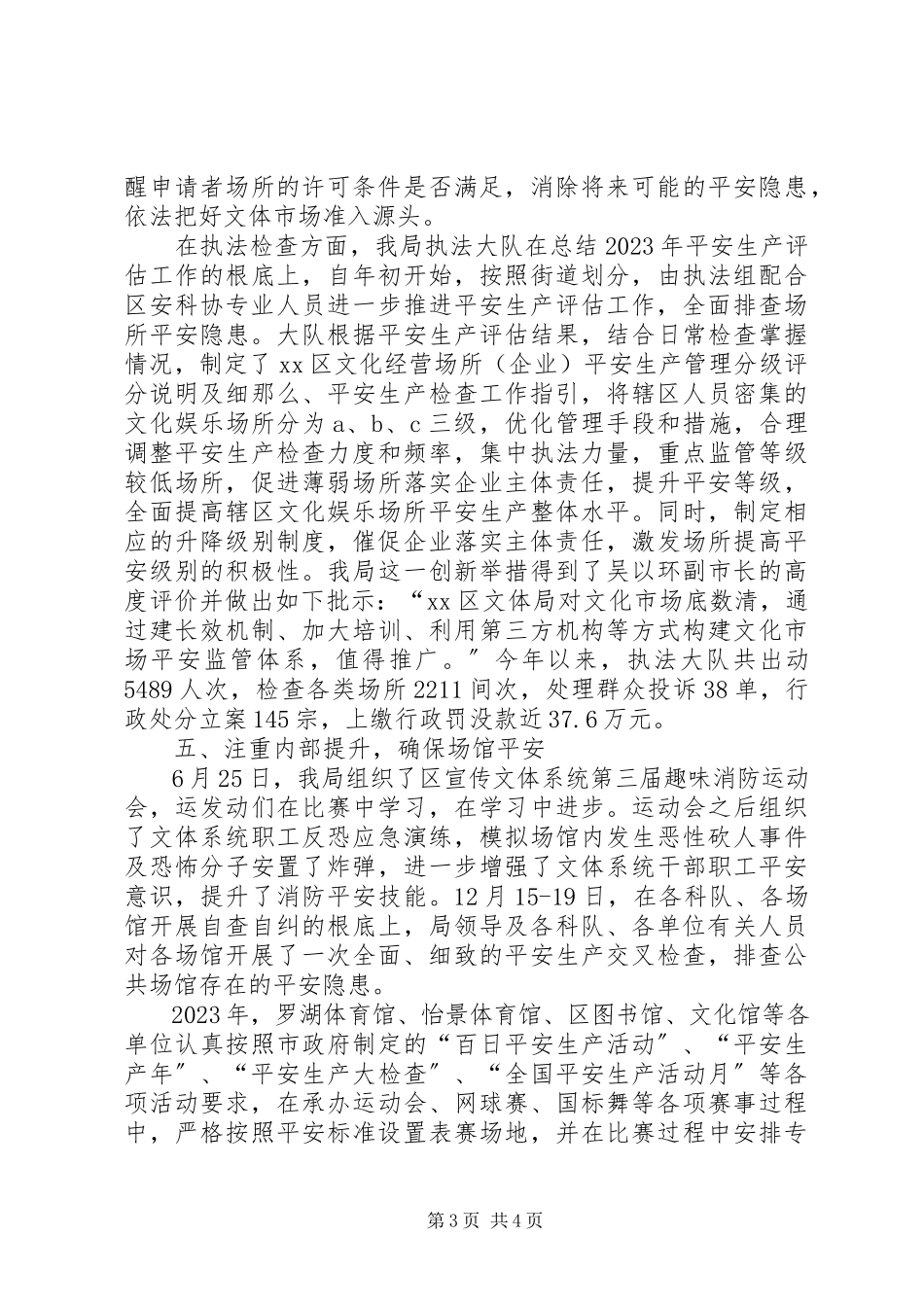 2023年区文化体育局安全生产工作总结报告.docx_第3页